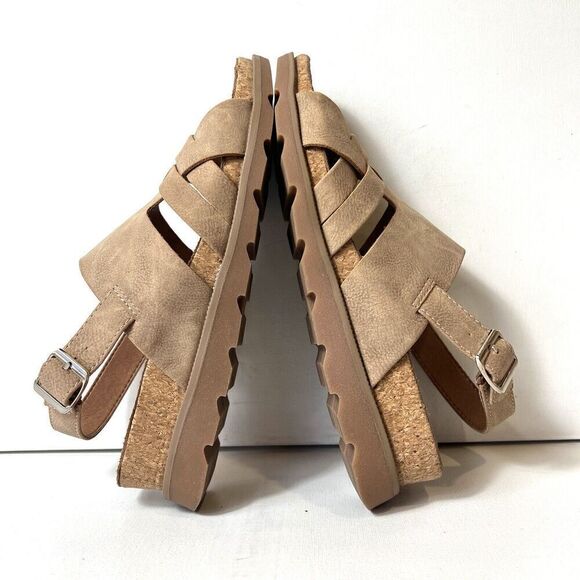 Sofft Eurosoft Faux Leather Cross Straps Womens 10 M Sandals Sling Back Open Toe - Picture 5 of 11